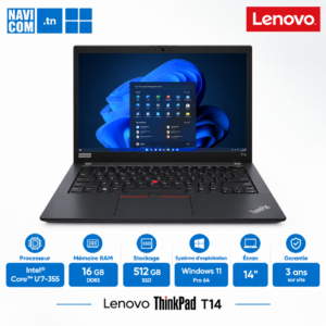 ChatGPT Image 17 sept. 2026, 12_00_33 Lenovo ThinkPad T14 U7-355 16GB 512GB SSD Win 11 Pro 64 14 3Y