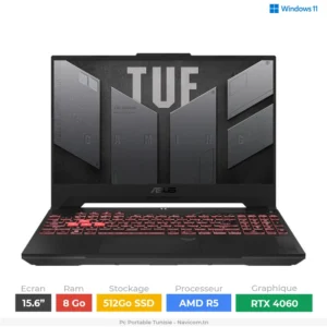 Pc Portable Gamer ASUS TUF A15 tuf507nv-lp099w tunisie