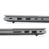 Close-up of a lenovo ThinkBook 16 G7 IML laptop's ports, including USB-C, HDMI, and audio jack, showcasing its sleek, modern design.