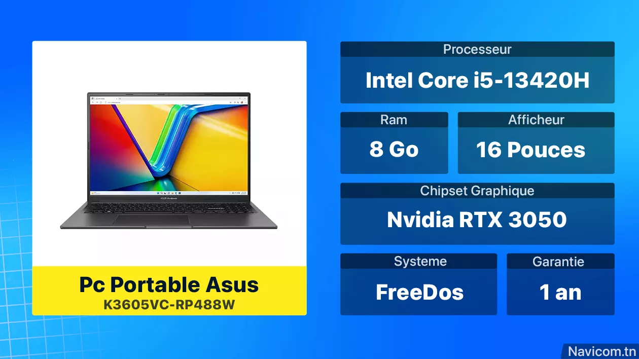 Pc Portable Asus K3605VC-RP488W