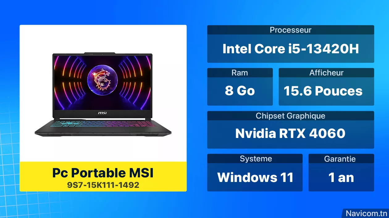 Pc Portable msi 9S7-15K111-1492