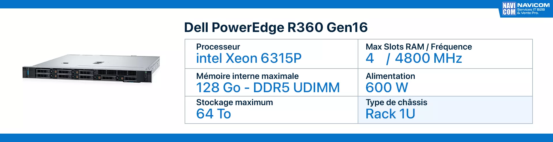 serveur dell R360 Gen16 fiche technique