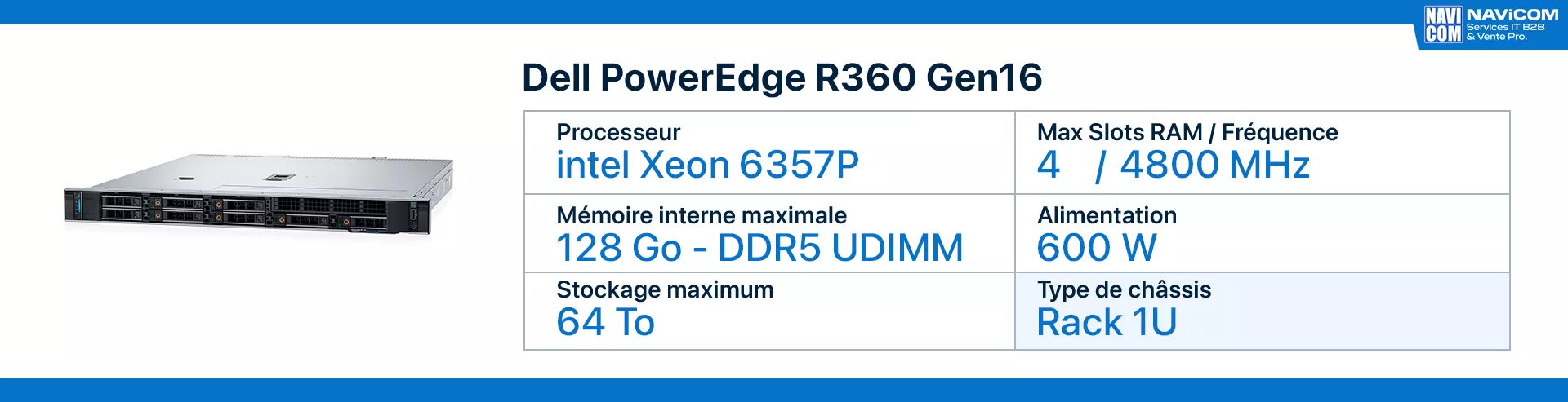 serveur dell R360 Gen16 fiche technique