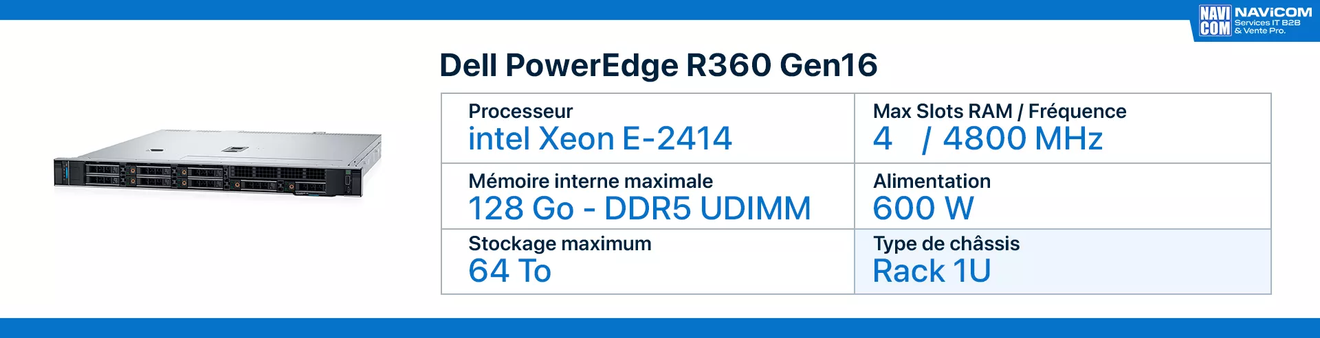 serveur dell R360 Gen16 fiche technique