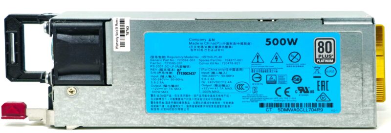720478-B21_4_1__20175 Alimentation Serveur HPE 500W Flex Slot Platinum Hot Plug