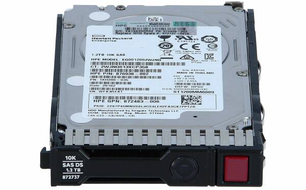 Disque Dur Interne Serveur HPE 2To 7.2K SAS 12G 2.5"